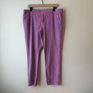 Woman’s Mossimo Supply Co. Pink & Black Striped Chino Pants